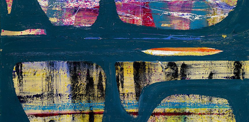 Pipe Dream by Warren Hedgpeth – oil, latex and encaustic painting on canvas