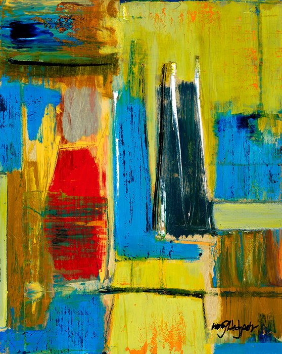 Sun, Smoke & Water by Warren Hedgpeth – oil and encaustic painting on wood