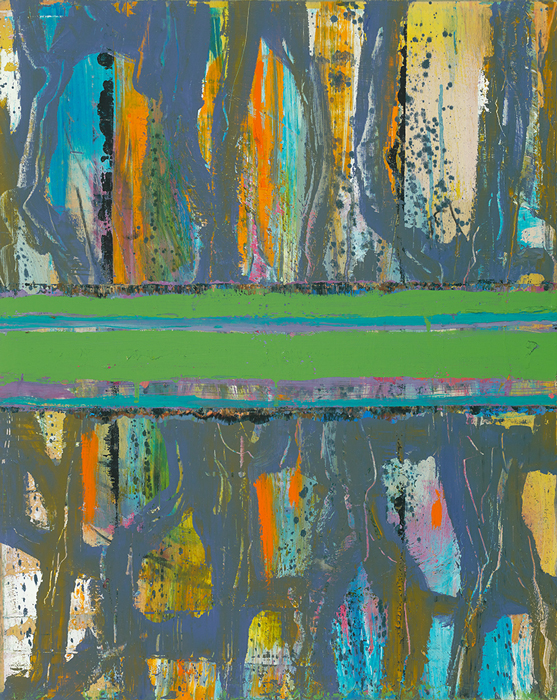 River Movement by Warren Hedgpeth – oil and encaustic painting on wood
