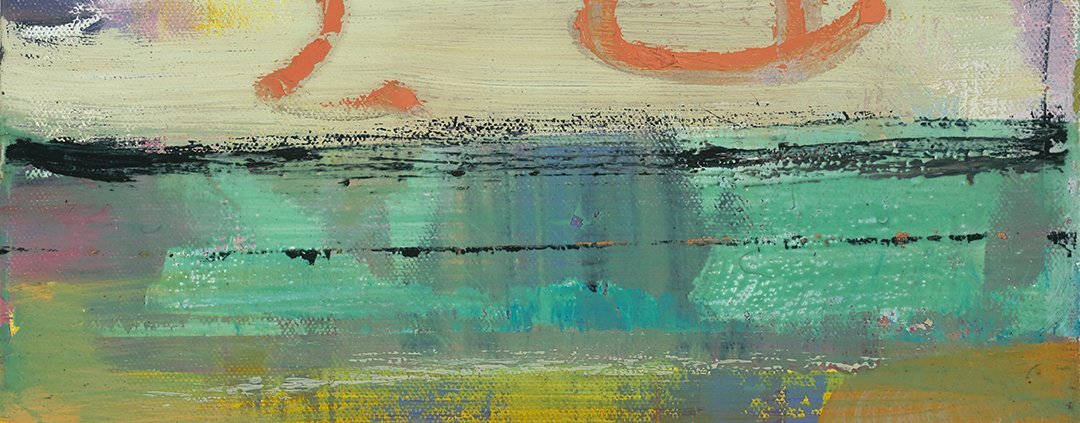 Sea and Shore by Warren Hedgpeth – oil and encaustic painting on wood